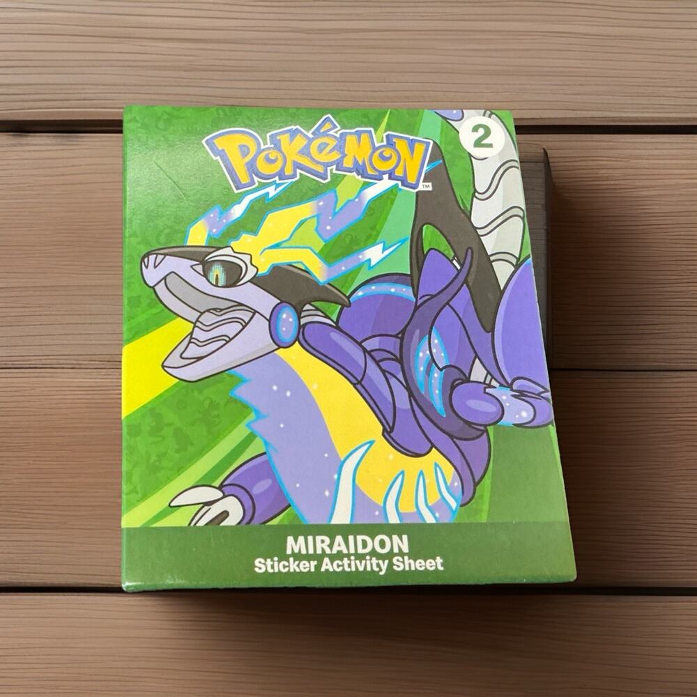 SEALED‎ McDonald's Toy Pokemon Sticker Activity Sheet. Miraidon No. 2